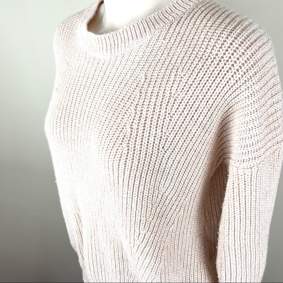 ATMOSPHERE neutral pullover knit Sweater long sleeve PALE PINK casual wear 10 - Picture 3 of 10
